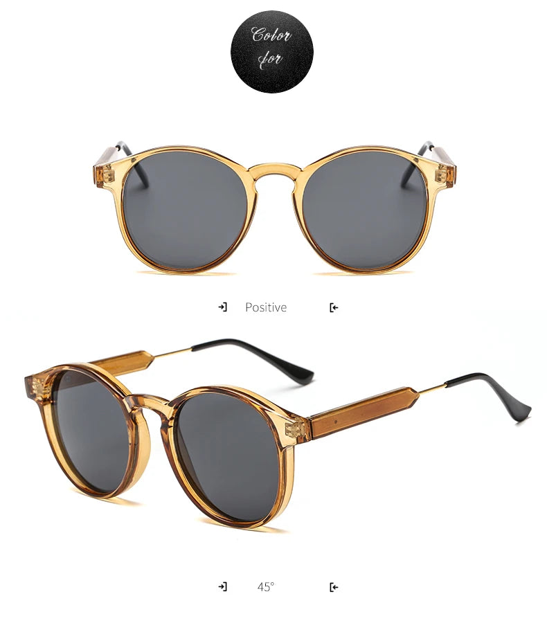 Stylish Retro Round Sunglasses UV400