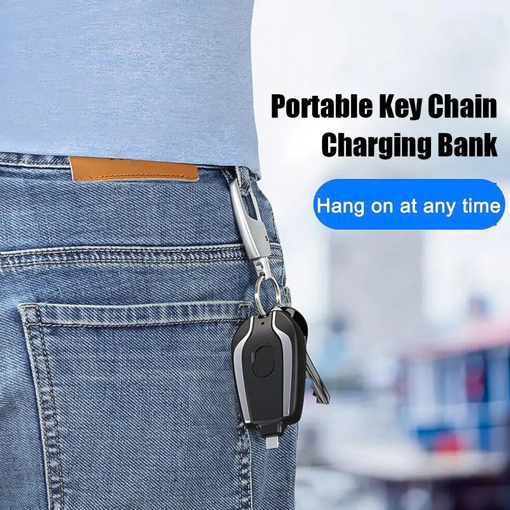 Emergency Mini Keychain Power Bank 1500mAh