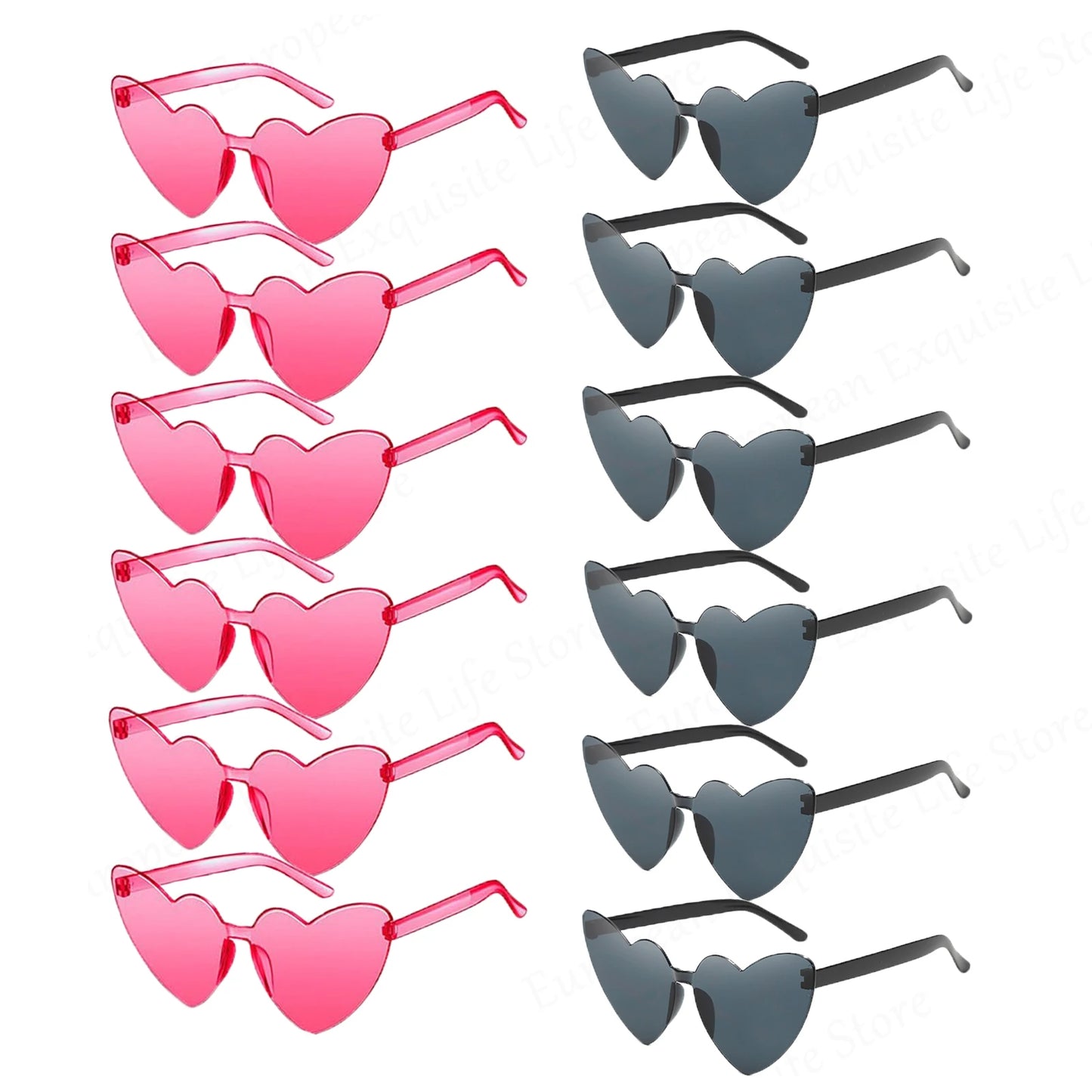 Trendy Heart-Shaped Party Sunglasses Bulk