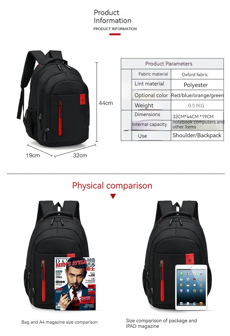 Ergonomic Student Travel Backpack Large