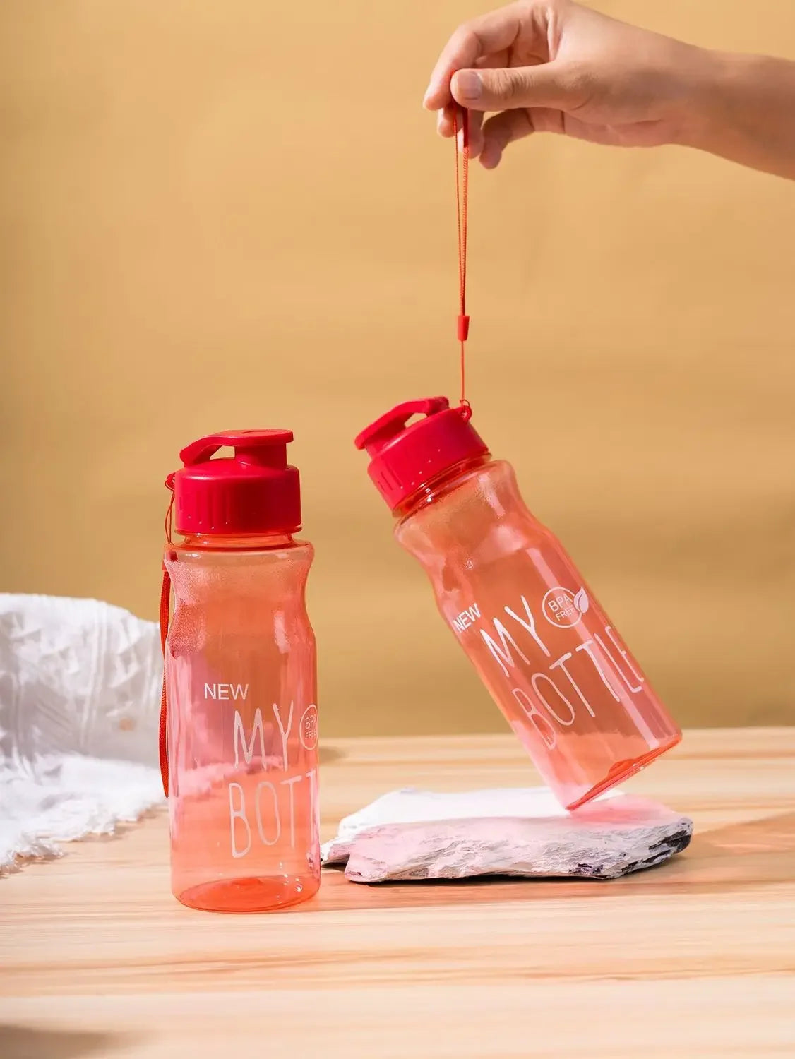 Transparent Water Bottle: Leak-proof Sports Drinkware