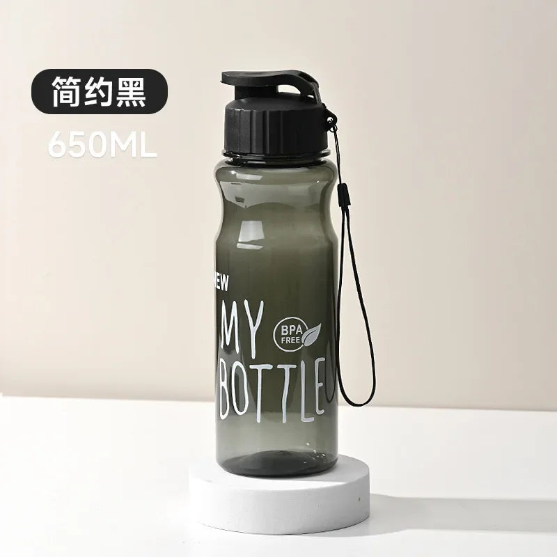 Transparent Water Bottle: Leak-proof Sports Drinkware