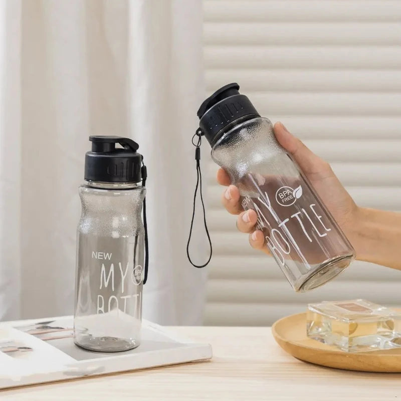 Transparent Water Bottle: Leak-proof Sports Drinkware