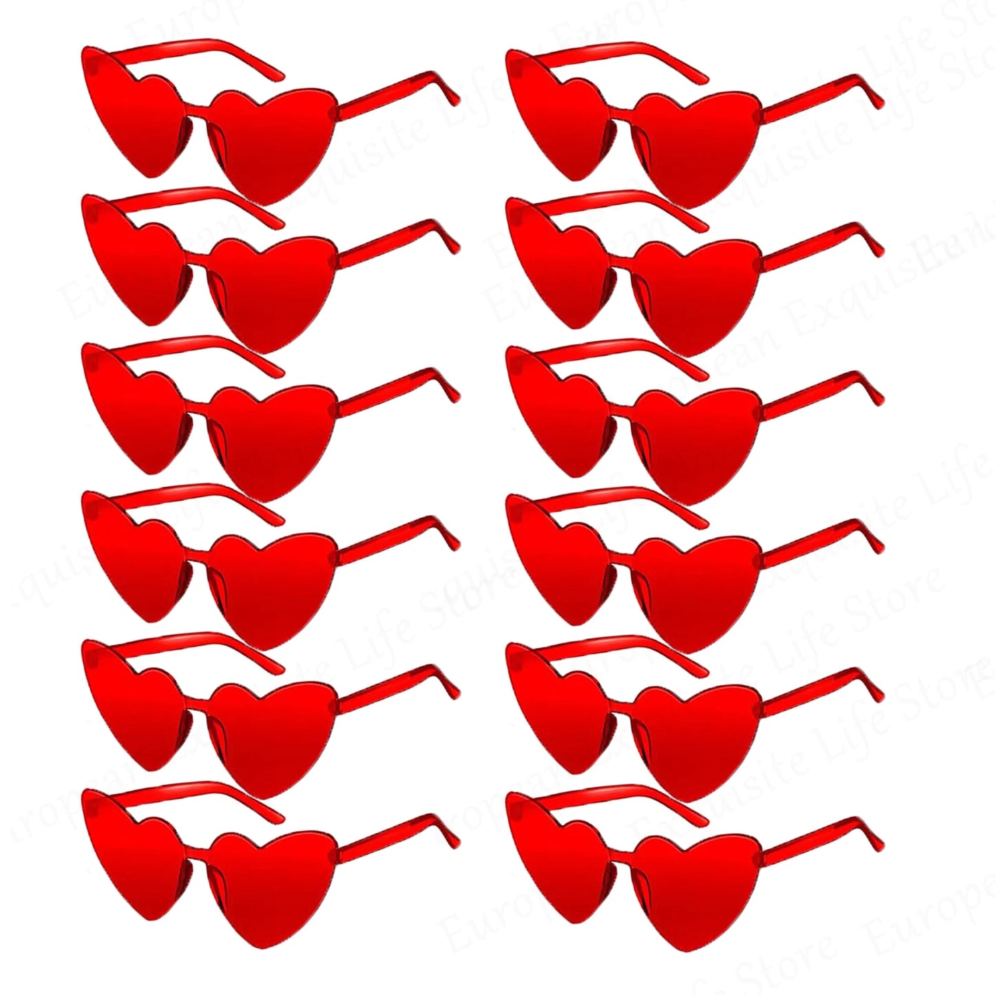 Trendy Heart-Shaped Party Sunglasses Bulk