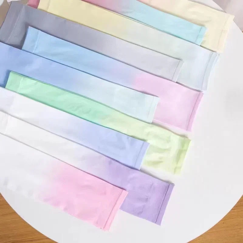 Colorful Gradient Ice Silk UV Sleeves