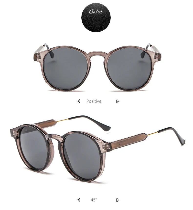 Stylish Retro Round Sunglasses UV400