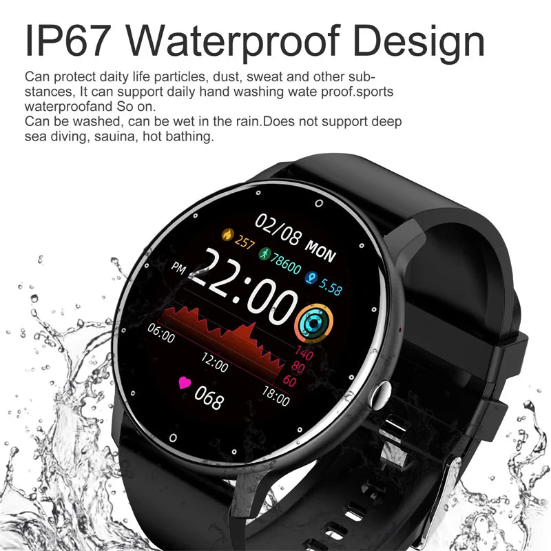 LIGE Full Touch Bluetooth Watch, Reloj Bluetooth Táctil Completo LIGE