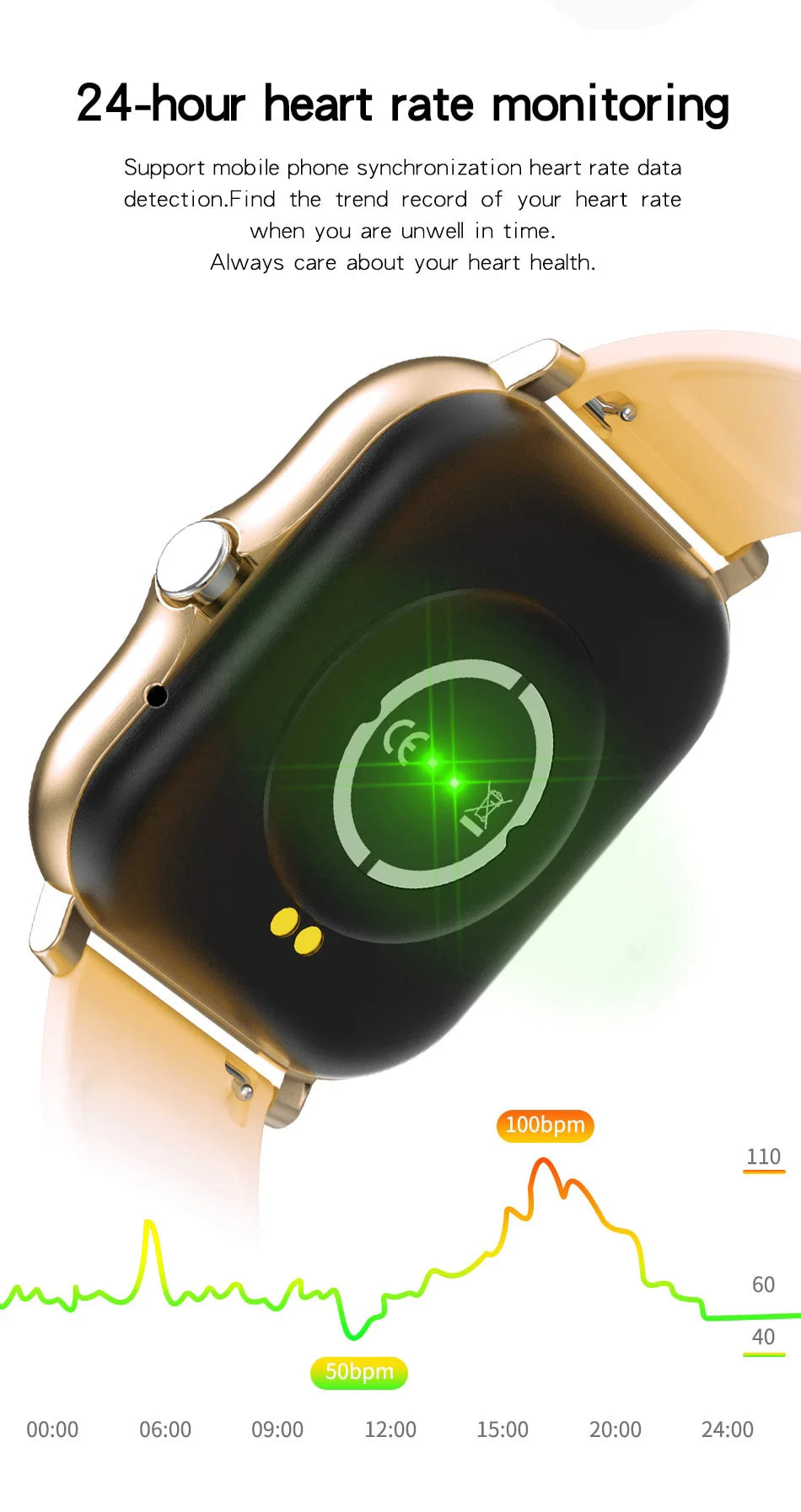 Android Smart Watch Health Monitor, Monitor Salud Reloj Inteligente Android