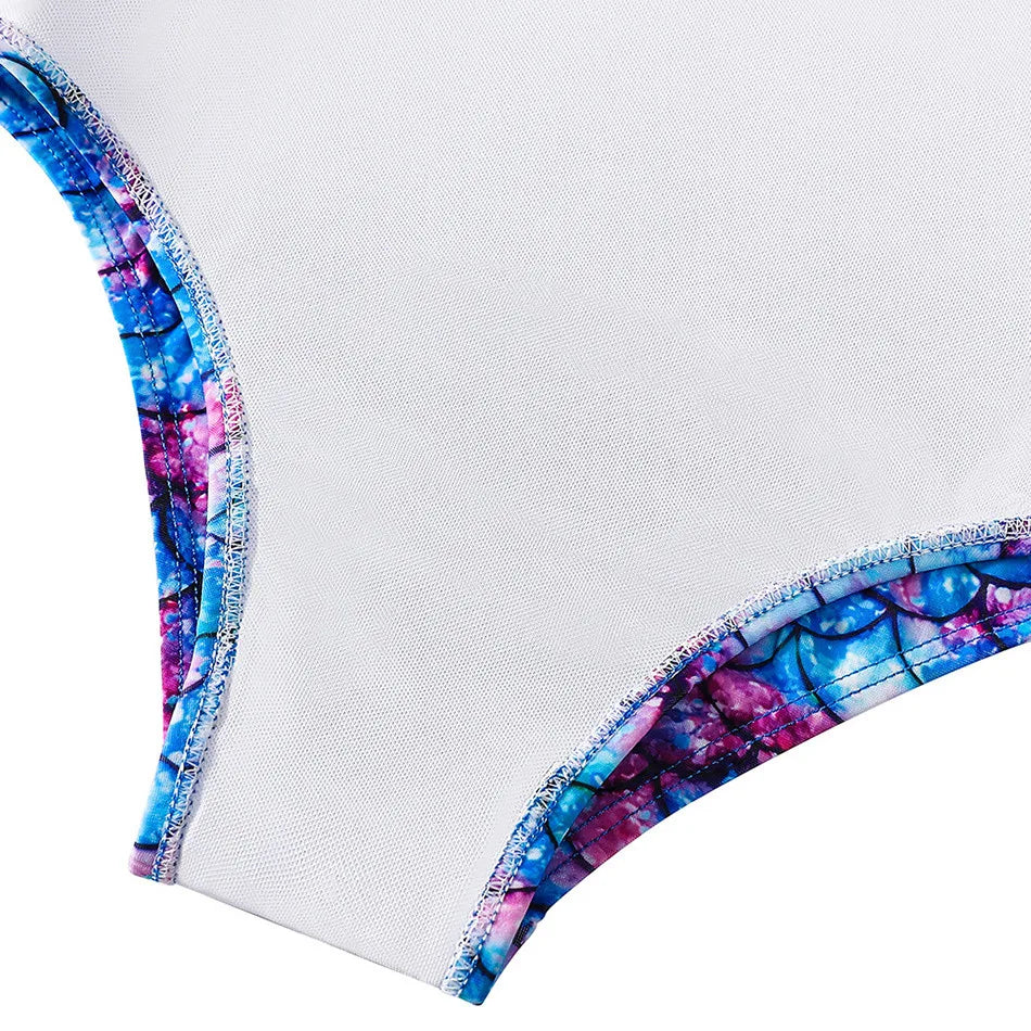 Adorable Girls Mermaid One-Piece Swimsuit