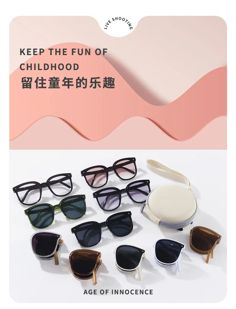 Protective Kids Folding Sunglasses UV400