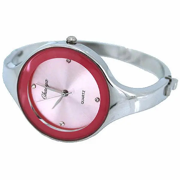 Women Gold Cuff Bracelet Watch, Reloj Pulsera Brazalete Oro Mujeres