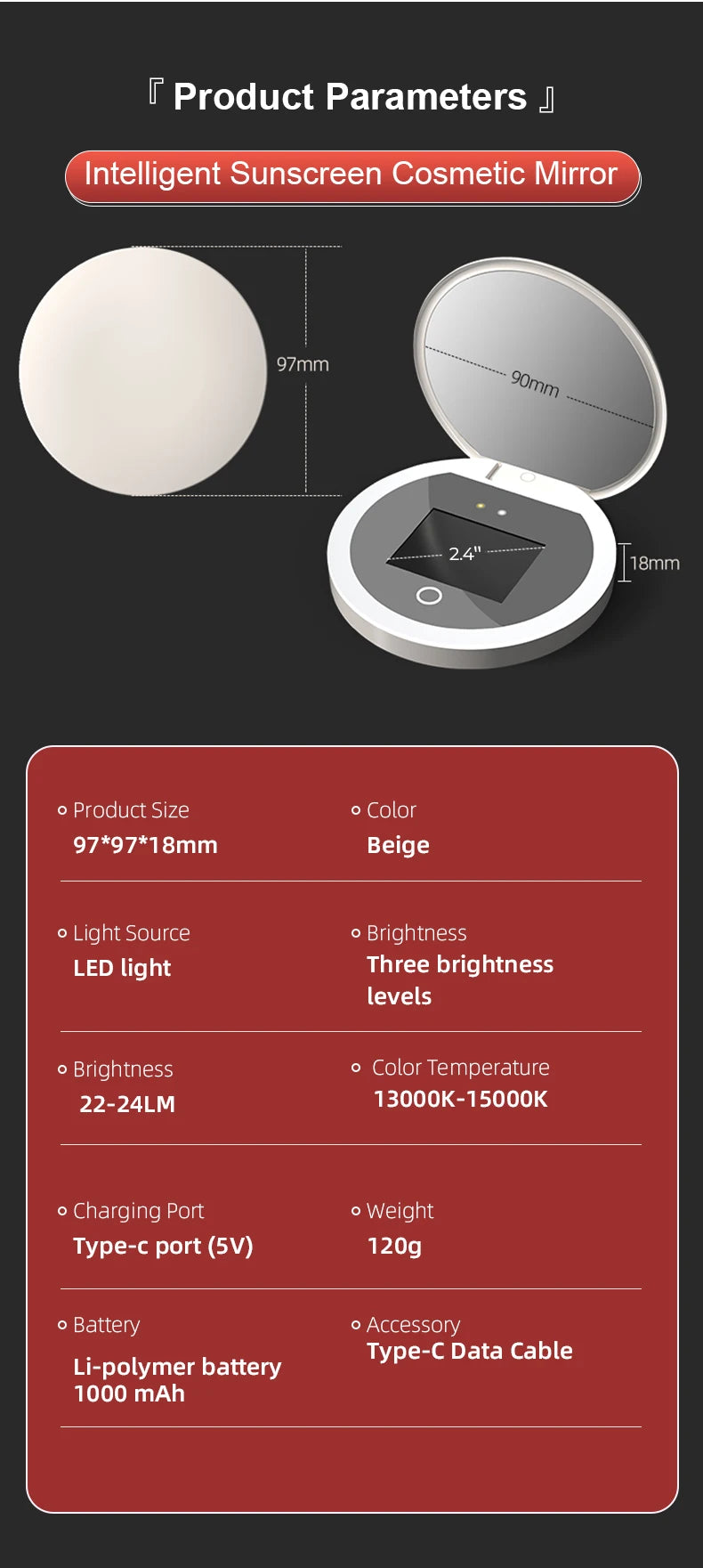 Revolutionary Smart UV Sunscreen Detection Mirror