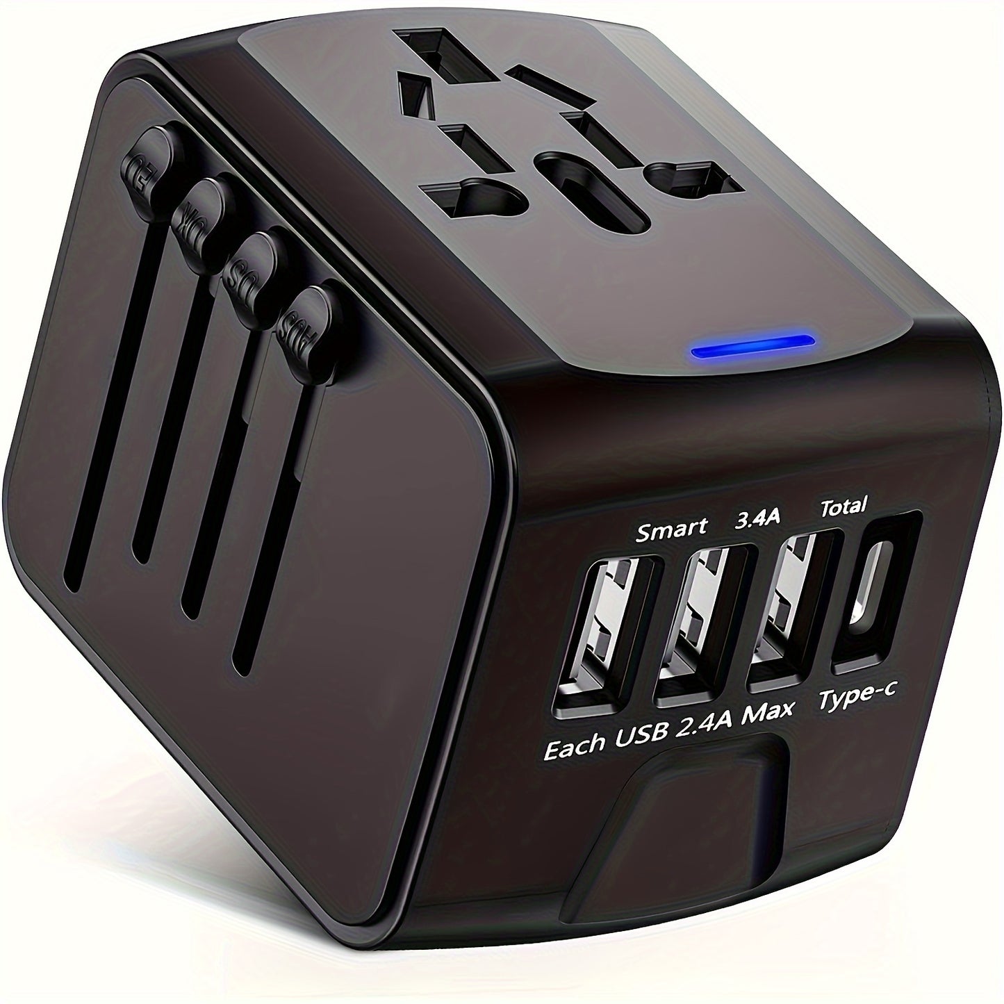 Premium Worldwide Adapter Adaptador Mundial Negro