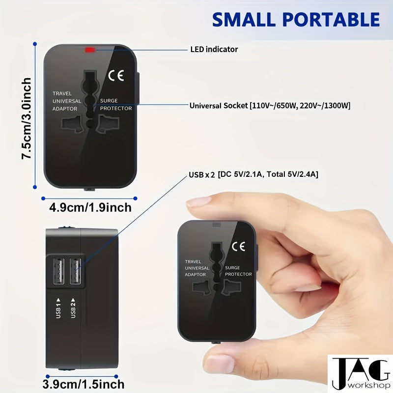 Certified Travel Adapter Adaptador Certificado 150+ Países