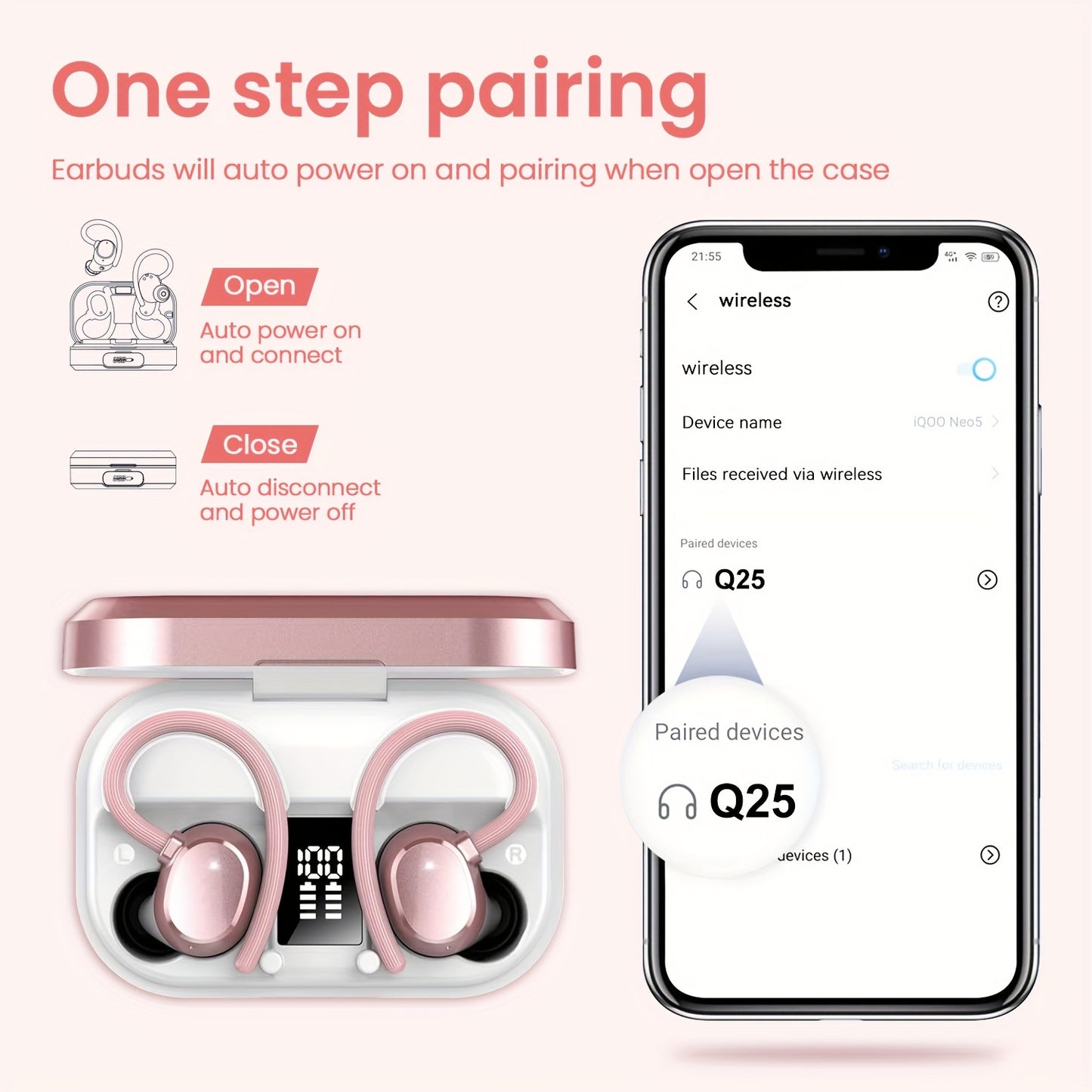 Q25 Ultra Earbuds Auriculares Ultra 120H