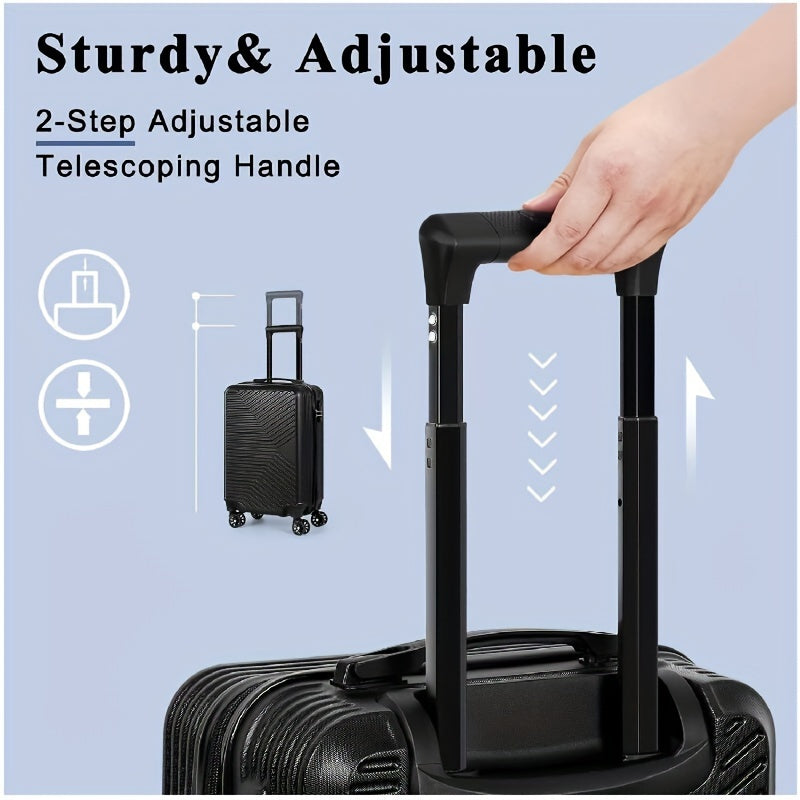 Striped Hard Shell Carry-On, Maleta Cabina Rayas Carcasa Dura