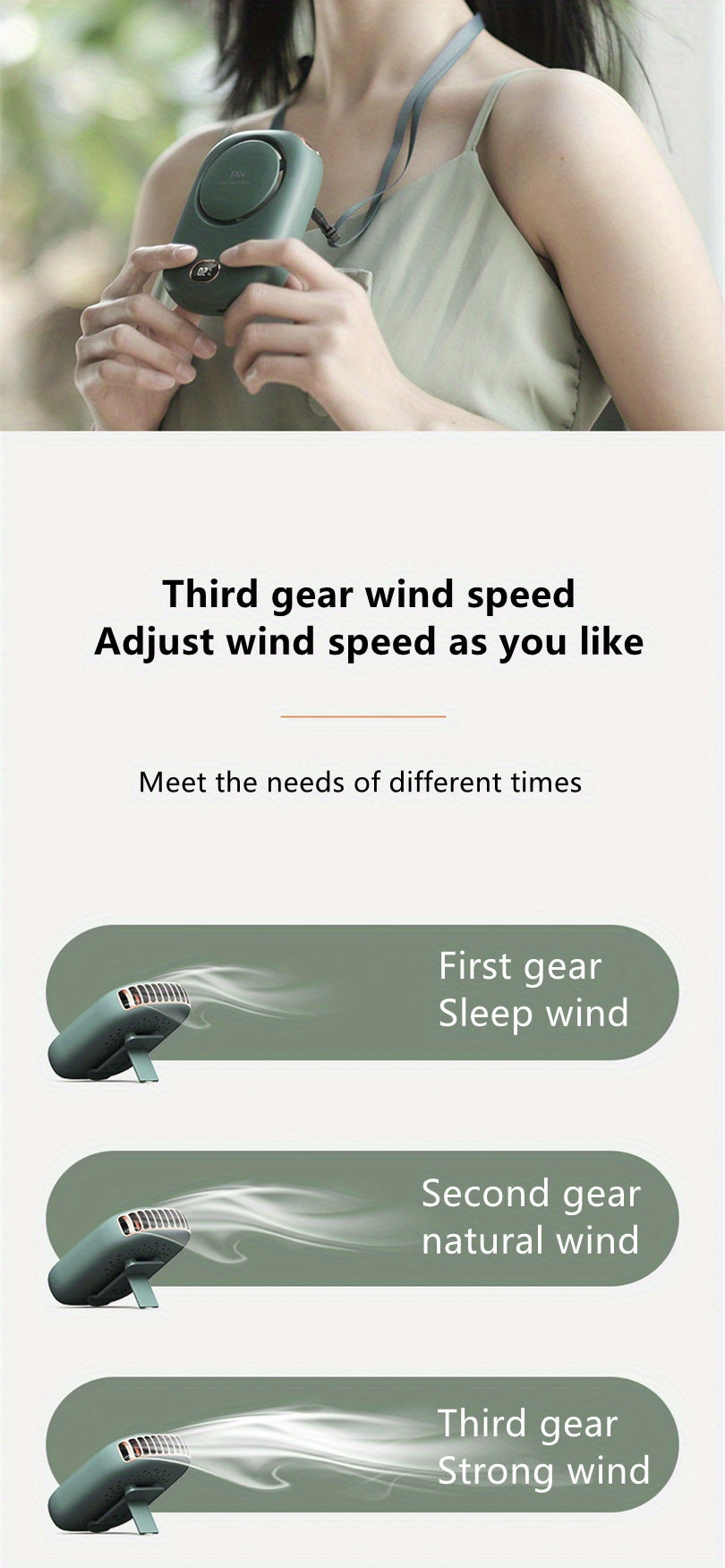Versatile Bladeless USB Fan Waist Desktop