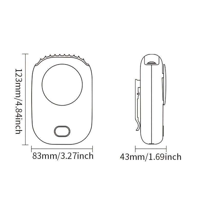 Versatile Bladeless USB Fan Waist Desktop