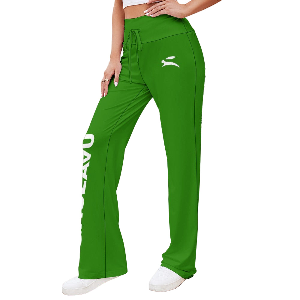 Green Wide-Leg Pants – Grozavu Street Edition