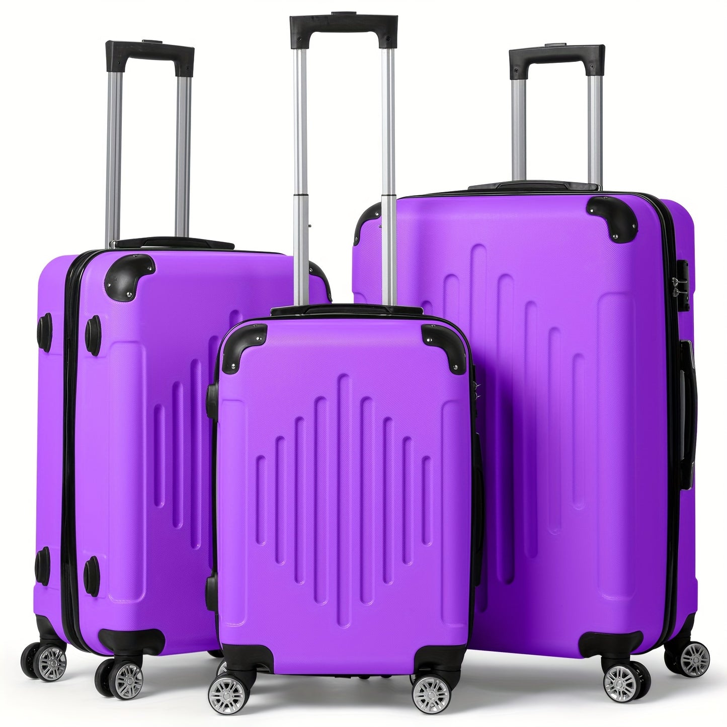 Butter Yellow Lightweight Suitcase Set, Juego Maletas Ligeras Amarillo Mantequilla