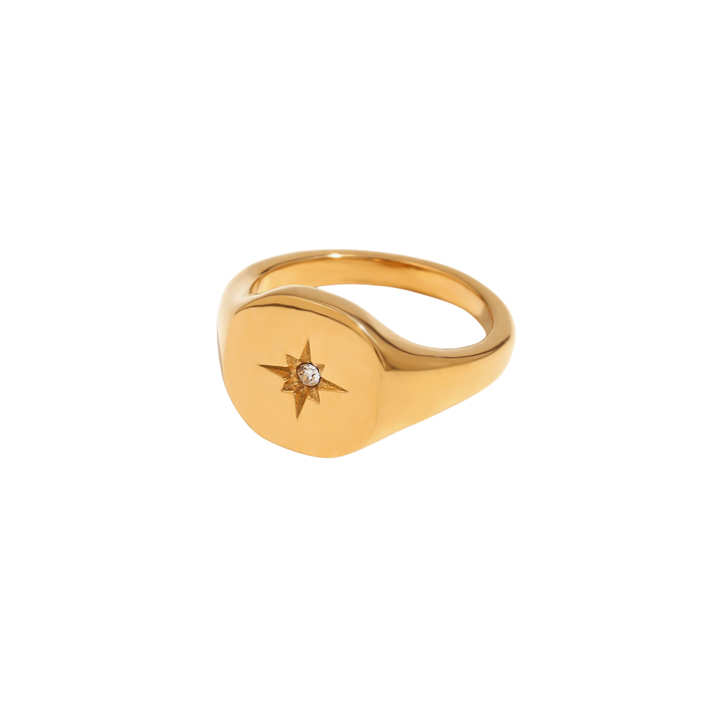 Gold Star Diamond Ring