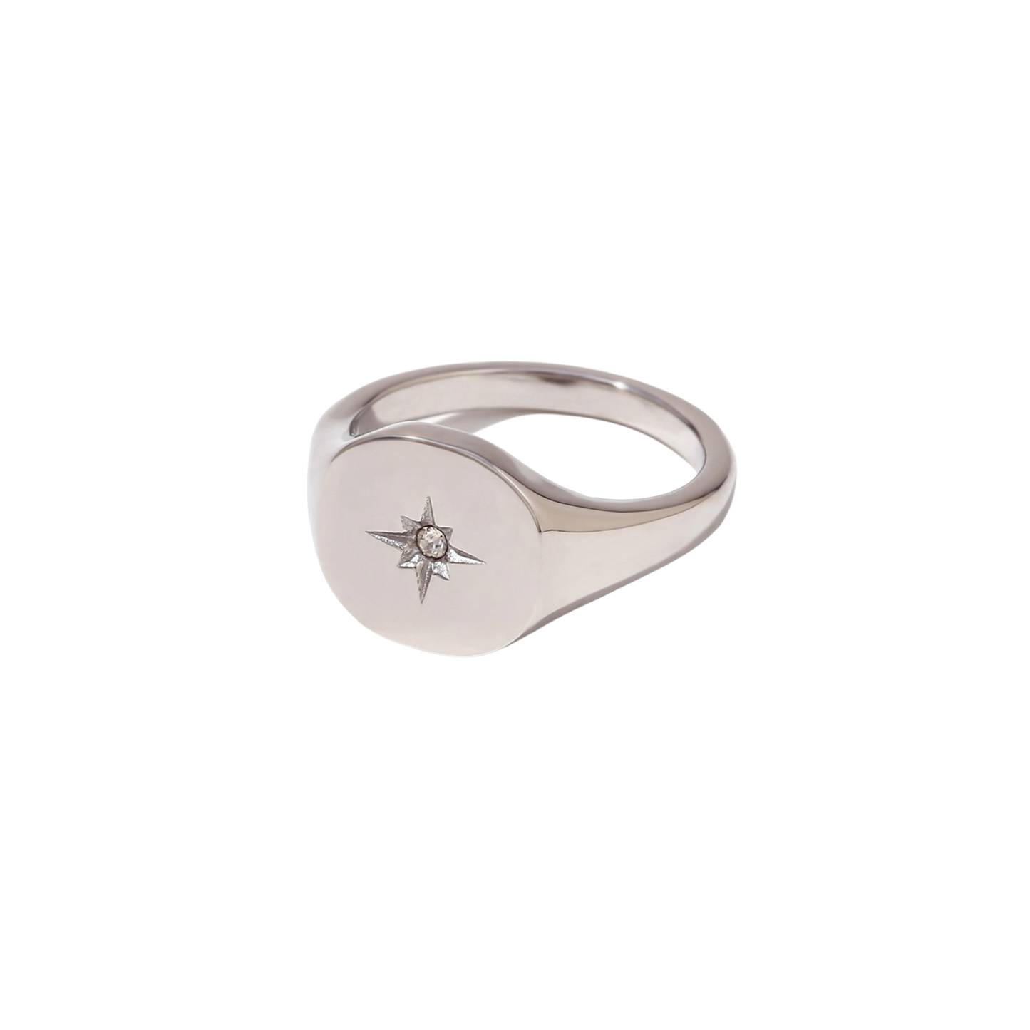 Silver Star Diamond Ring