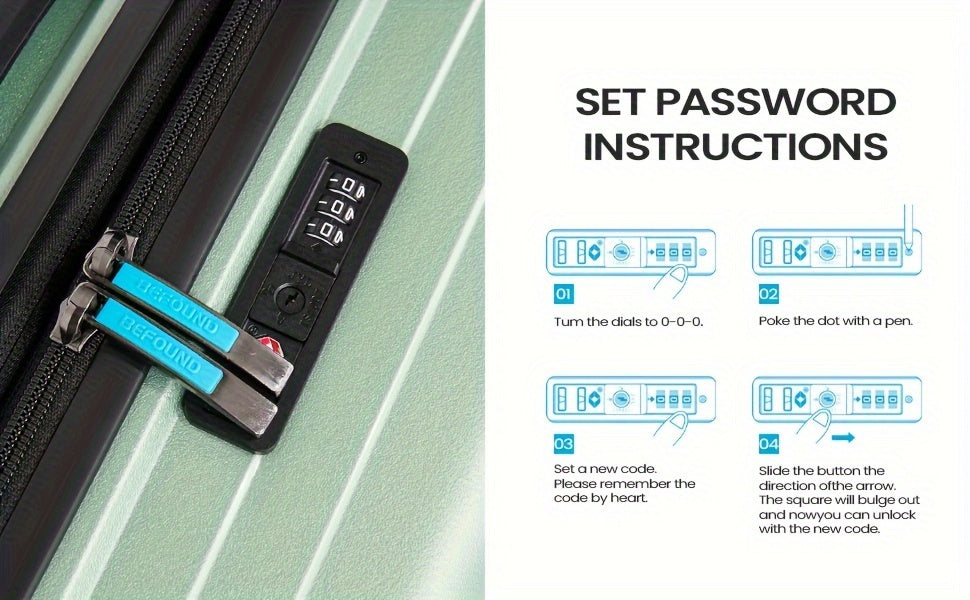 Befound Expandable Suitcase Set, Juego Maletas Expandibles Befound