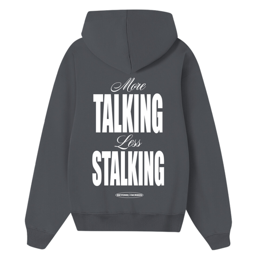 Gray Less Stalking Hoodie