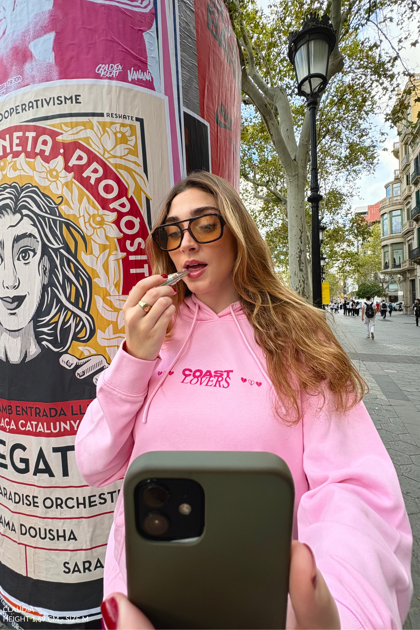 Pink Coast Lovers Hoodie