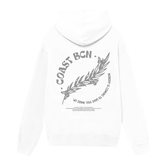 White Wake Up Hoodie