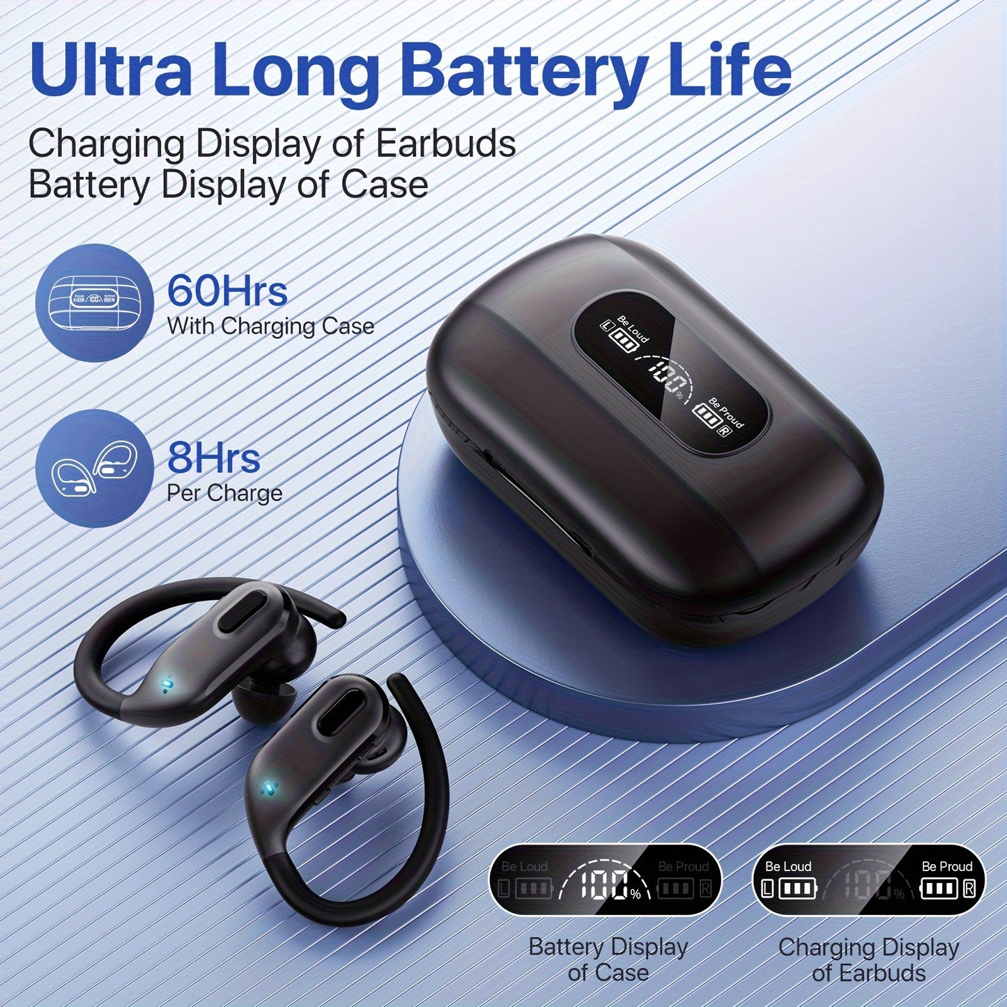 V5.3 Premium Earbuds Auriculares Premium 60H