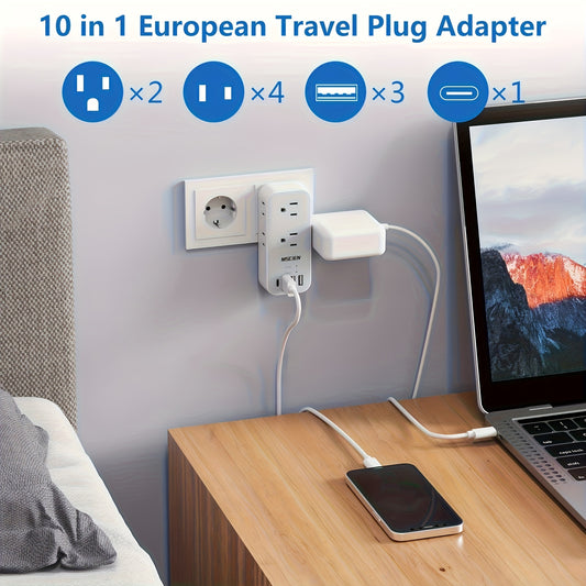 Multi-Port EU Adapter Adaptador Europa 4-Puertos
