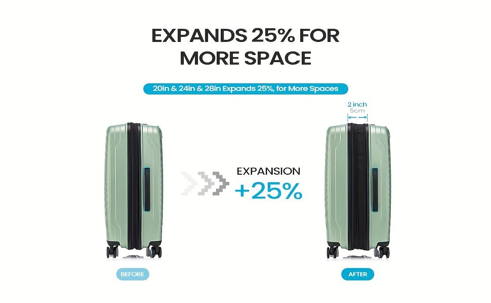 Befound Expandable Suitcase Set, Juego Maletas Expandibles Befound