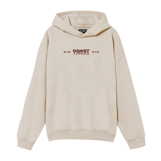 Beige Coast Lovers Hoodie