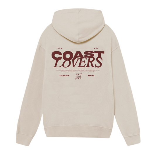 Beige Coast Lovers Hoodie