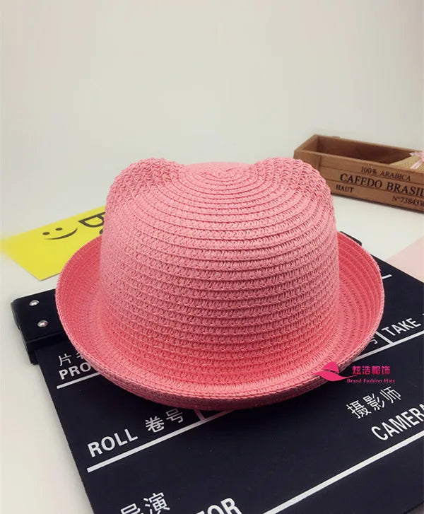 Kids Panama Hat Sombrero Niños Orejas