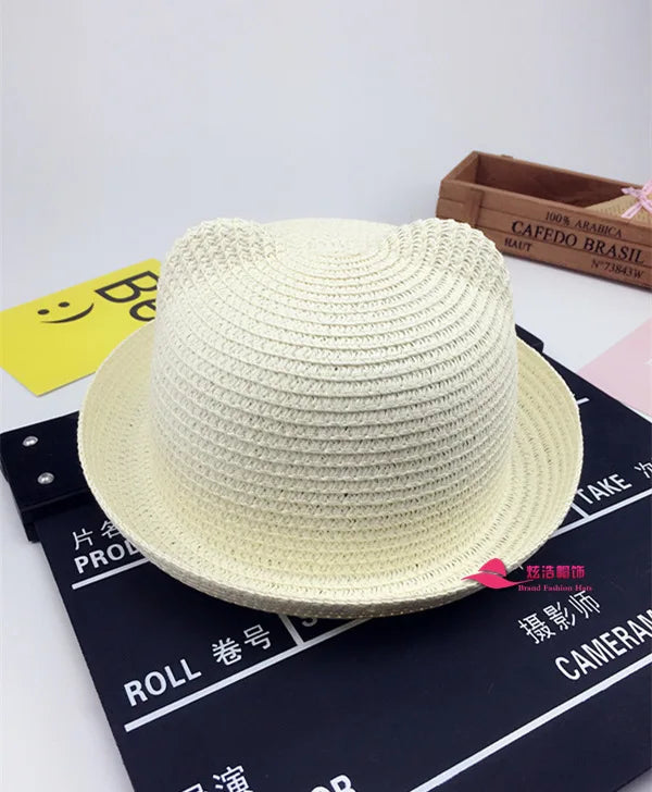 Kids Panama Hat Sombrero Niños Orejas