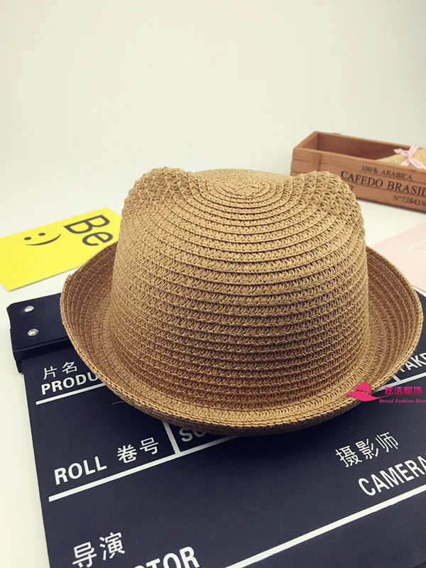 Kids Panama Hat Sombrero Niños Orejas