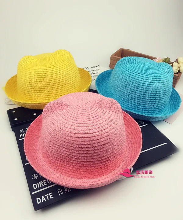 Kids Panama Hat Sombrero Niños Orejas