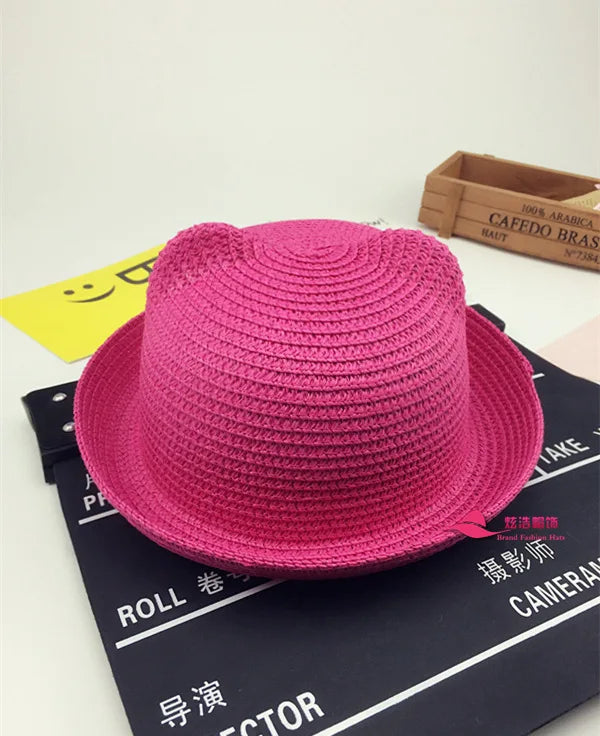Kids Panama Hat Sombrero Niños Orejas