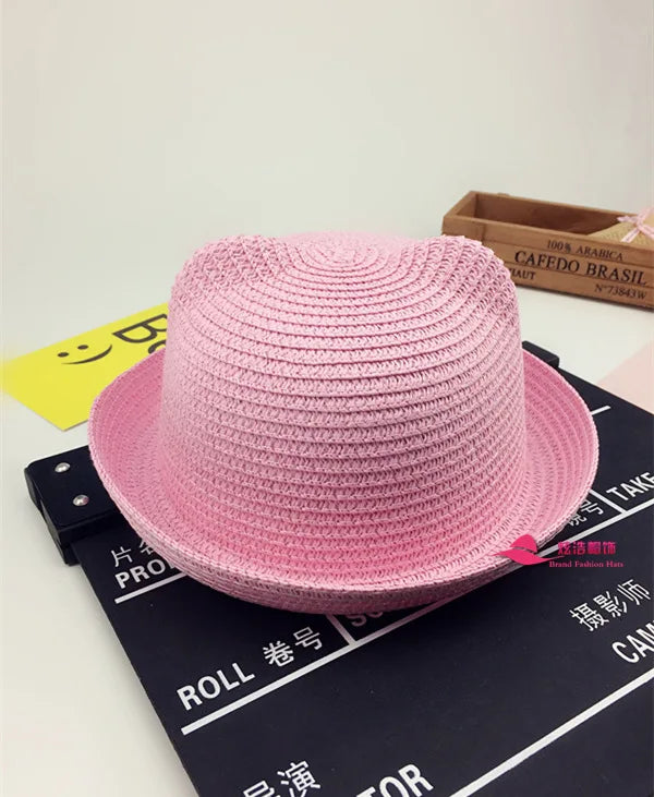 Kids Panama Hat Sombrero Niños Orejas