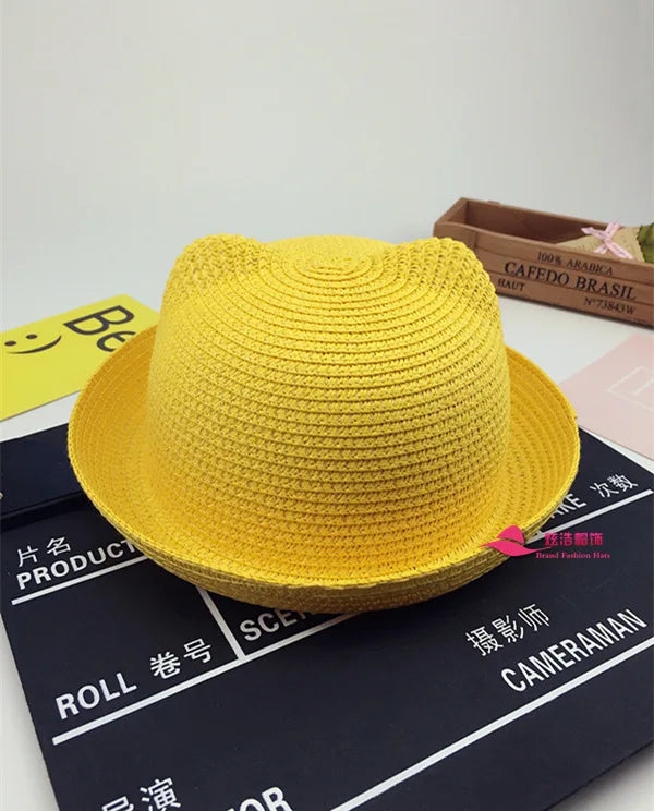 Kids Panama Hat Sombrero Niños Orejas