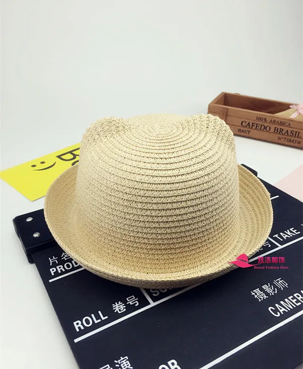 Kids Panama Hat Sombrero Niños Orejas