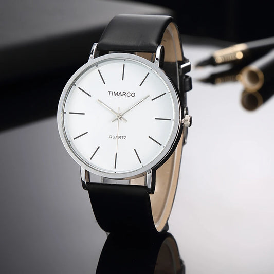 Minimalist White Leather Women Watch, Reloj Mujer Cuero Blanco Minimalista