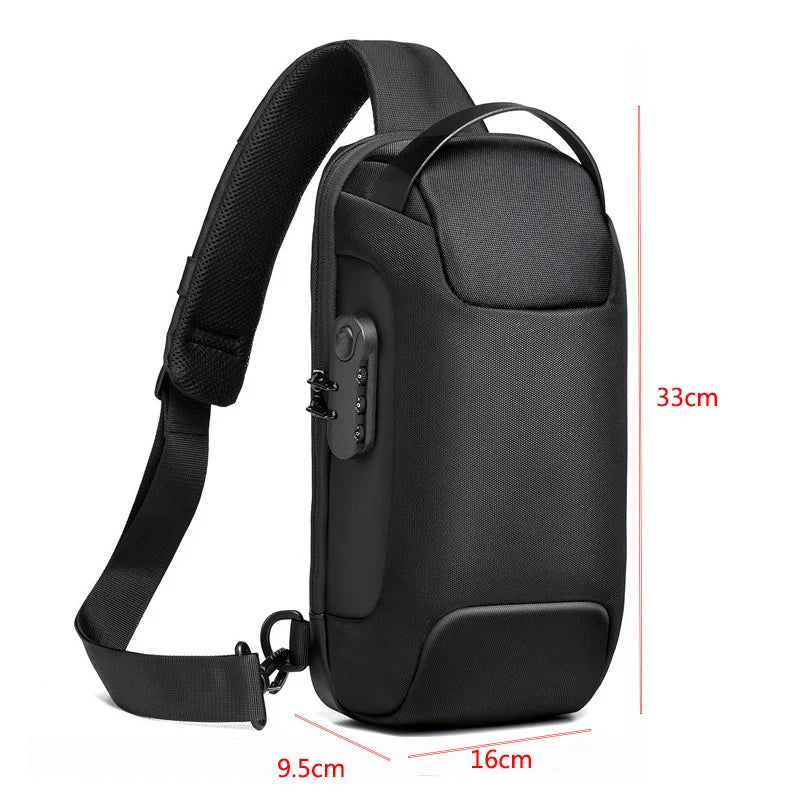 Executive Crossbody Sling Backpack USB