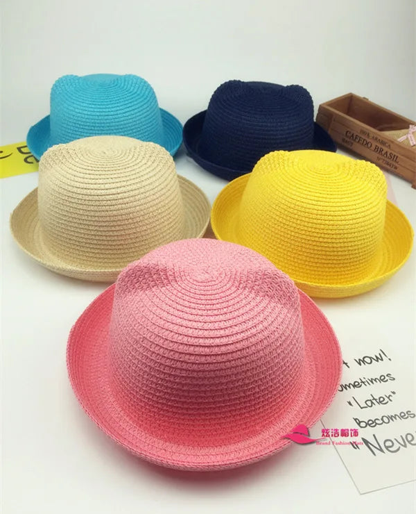 Kids Panama Hat Sombrero Niños Orejas