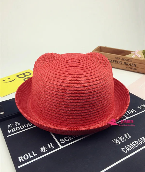 Kids Panama Hat Sombrero Niños Orejas