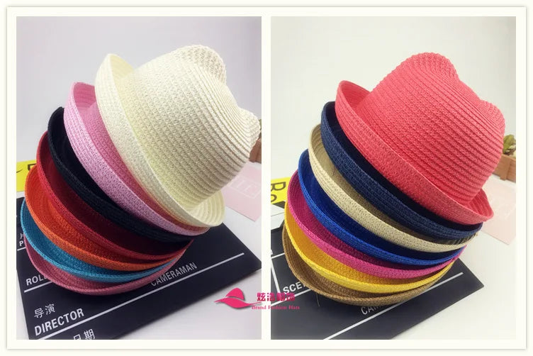 Kids Panama Hat Sombrero Niños Orejas