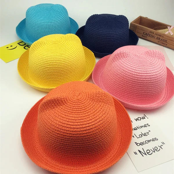 Kids Panama Hat Sombrero Niños Orejas