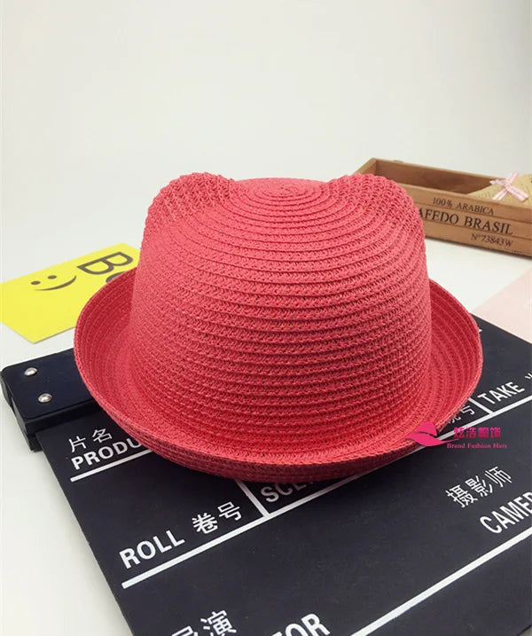 Kids Panama Hat Sombrero Niños Orejas